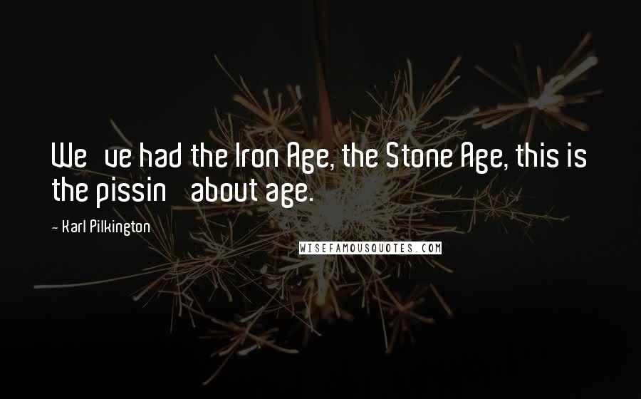 Karl Pilkington Quotes: We've had the Iron Age, the Stone Age, this is the pissin' about age.