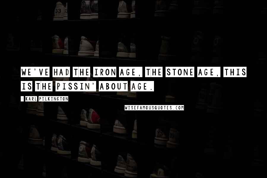 Karl Pilkington Quotes: We've had the Iron Age, the Stone Age, this is the pissin' about age.