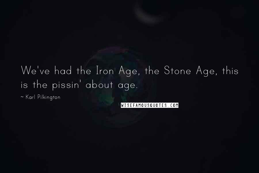 Karl Pilkington Quotes: We've had the Iron Age, the Stone Age, this is the pissin' about age.