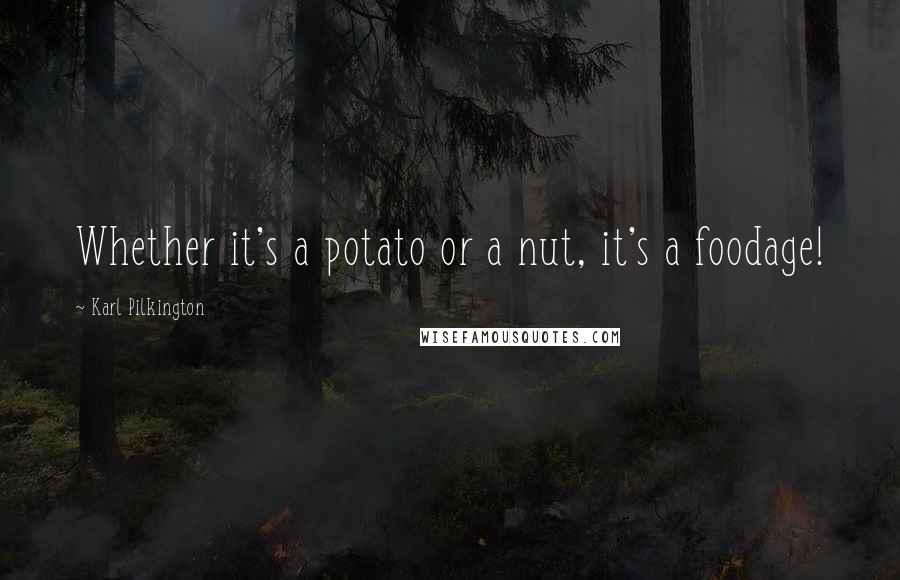 Karl Pilkington Quotes: Whether it's a potato or a nut, it's a foodage!