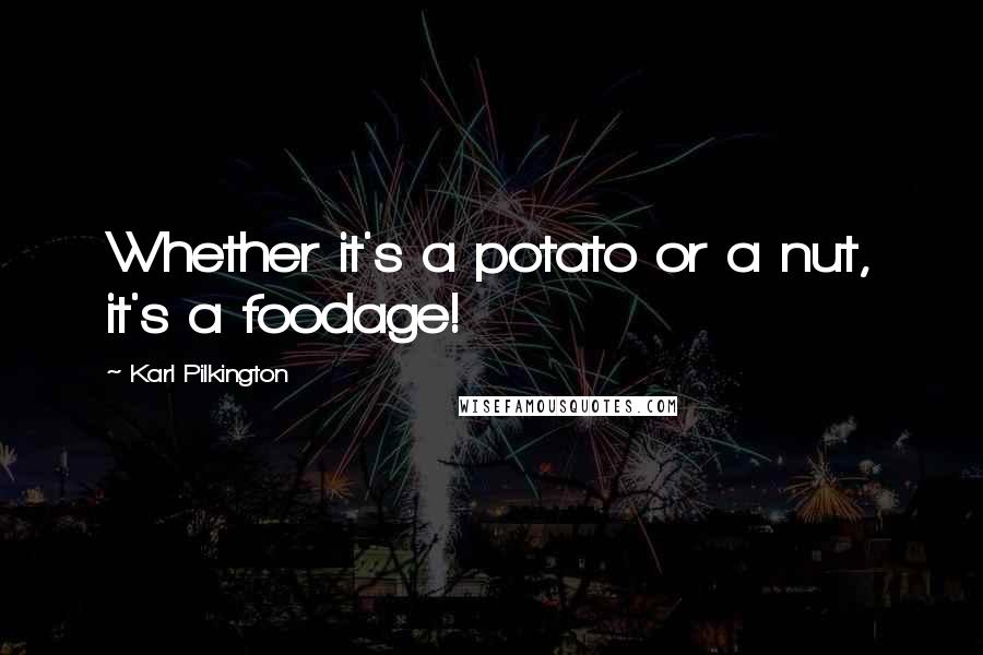 Karl Pilkington Quotes: Whether it's a potato or a nut, it's a foodage!