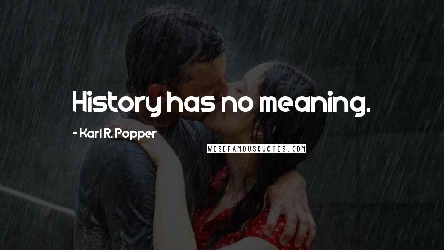 Karl R. Popper Quotes: History has no meaning.