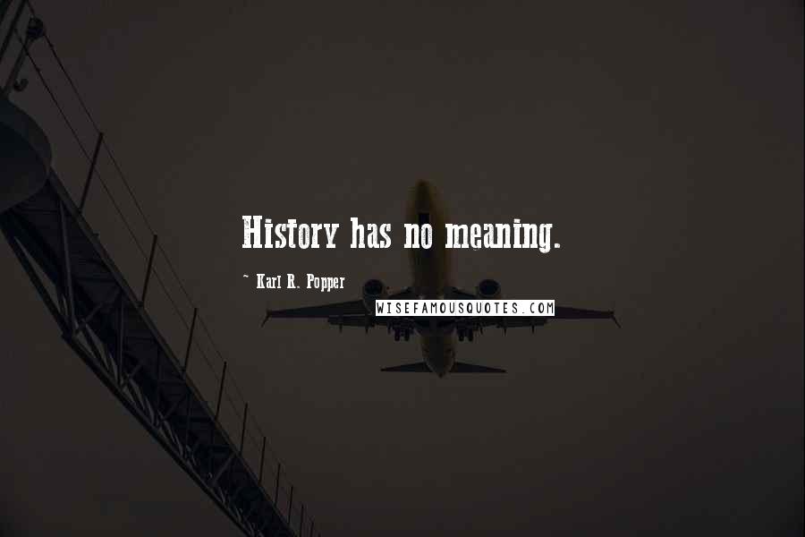 Karl R. Popper Quotes: History has no meaning.