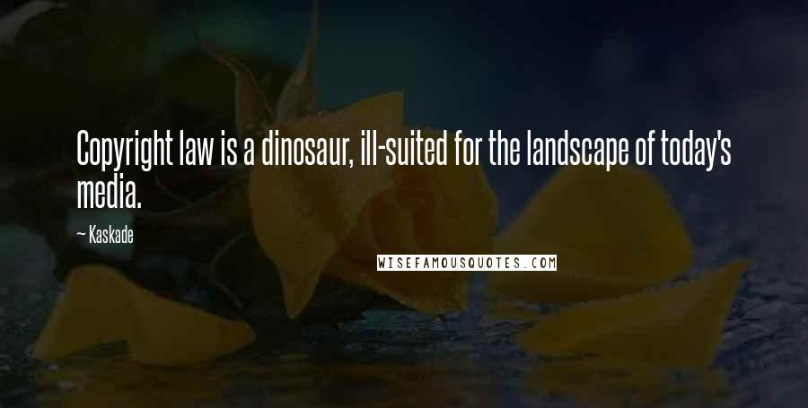 Kaskade Quotes: Copyright law is a dinosaur, ill-suited for the landscape of today's media.