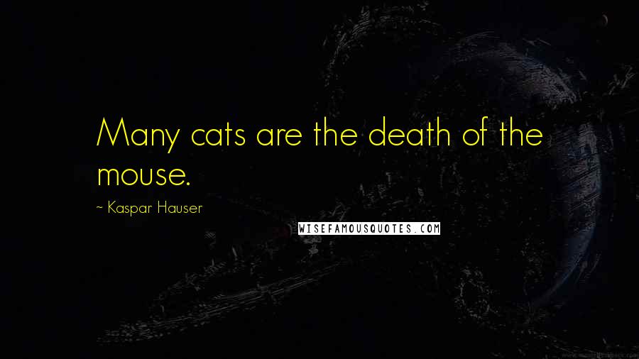 Kaspar Hauser Quotes: Many cats are the death of the mouse.