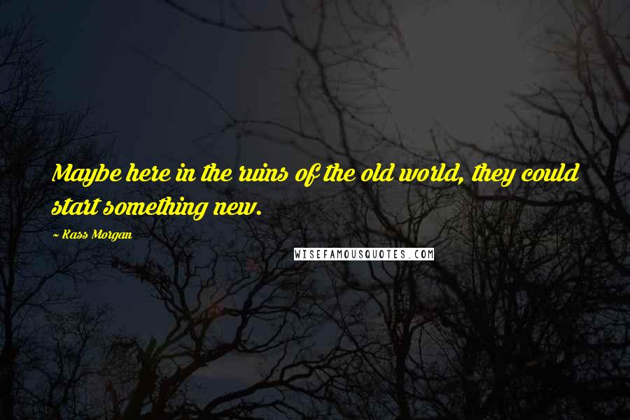 Kass Morgan Quotes: Maybe here in the ruins of the old world, they could start something new.