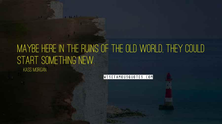 Kass Morgan Quotes: Maybe here in the ruins of the old world, they could start something new.