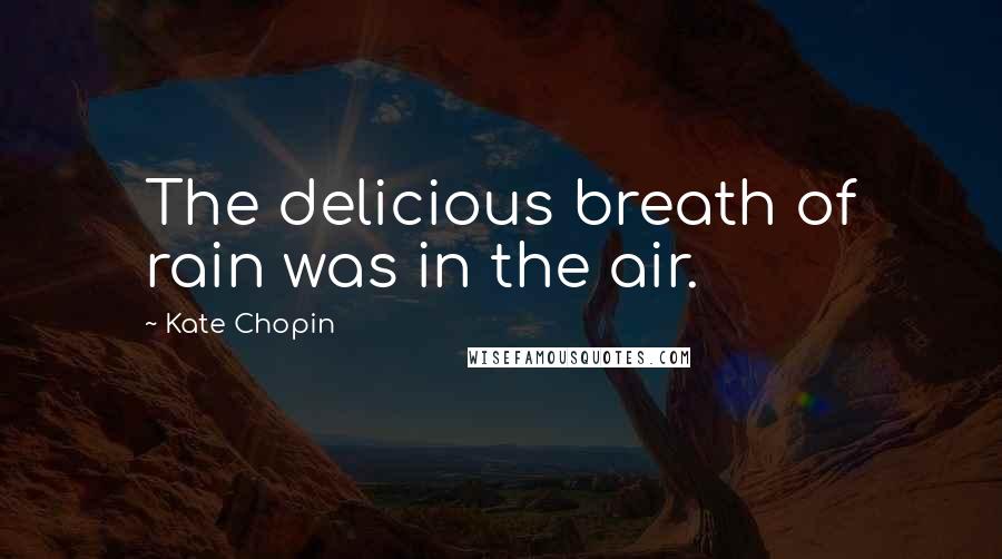 Kate Chopin Quotes: The delicious breath of rain was in the air.
