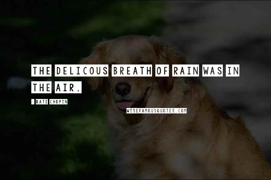 Kate Chopin Quotes: The delicous breath of rain was in the air.
