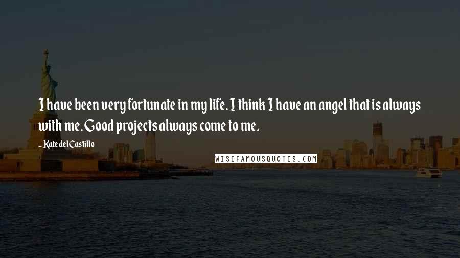 Kate Del Castillo Quotes: I have been very fortunate in my life. I think I have an angel that is always with me. Good projects always come to me.