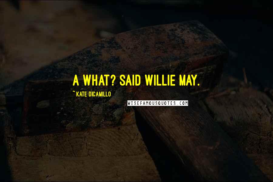 Kate DiCamillo Quotes: A what? said Willie May.