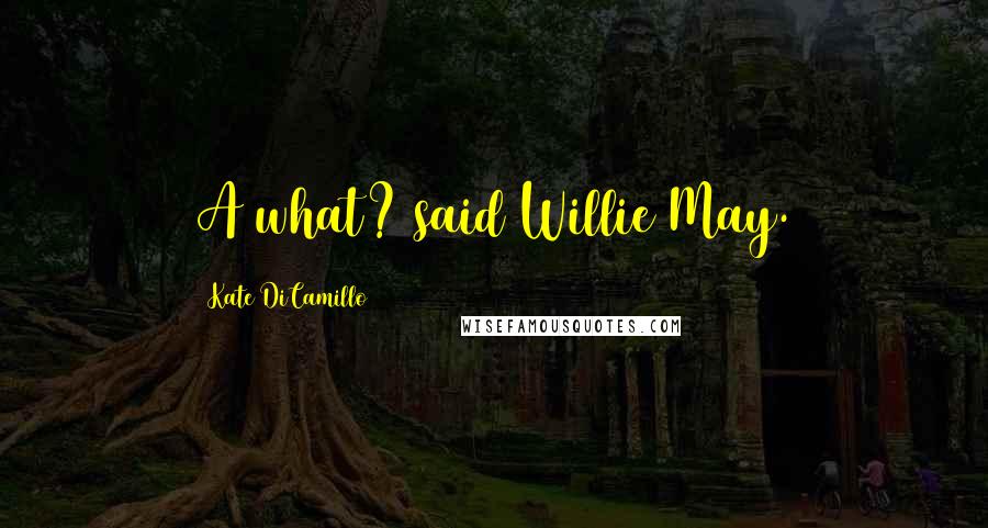 Kate DiCamillo Quotes: A what? said Willie May.