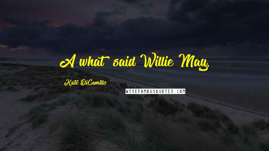 Kate DiCamillo Quotes: A what? said Willie May.