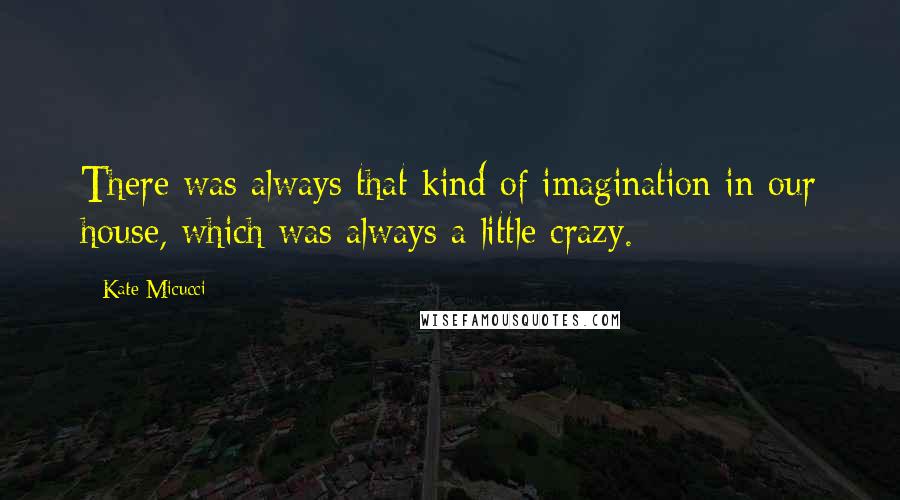 Kate Micucci Quotes: There was always that kind of imagination in our house, which was always a little crazy.