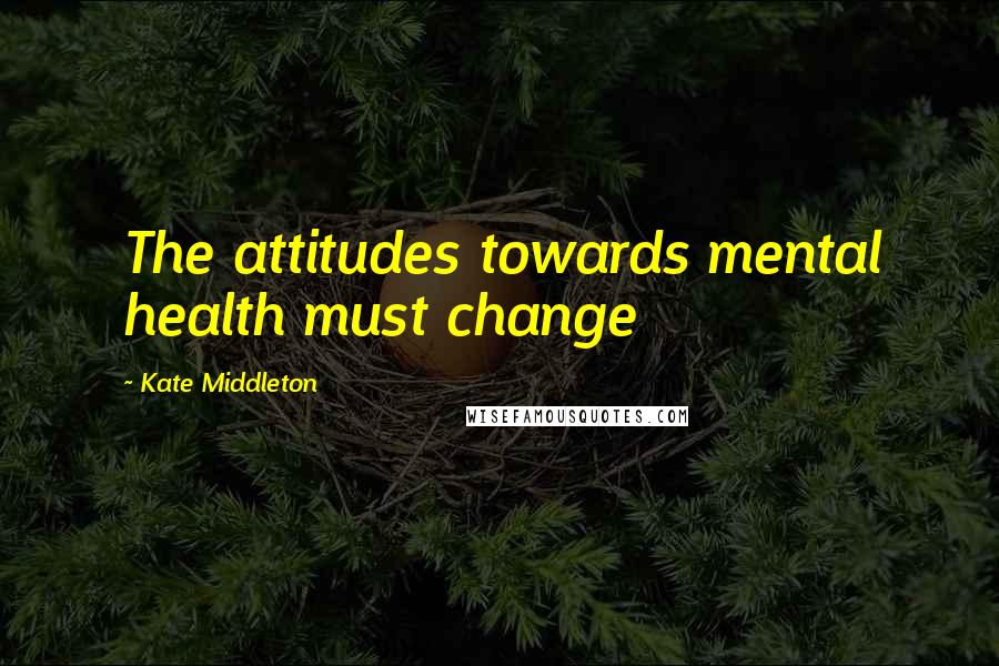 Kate Middleton Quotes: The attitudes towards mental health must change