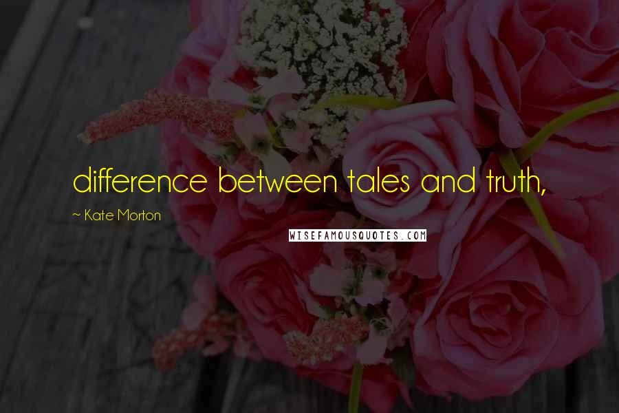 Kate Morton Quotes: difference between tales and truth,