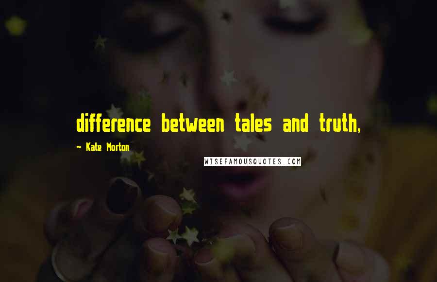 Kate Morton Quotes: difference between tales and truth,