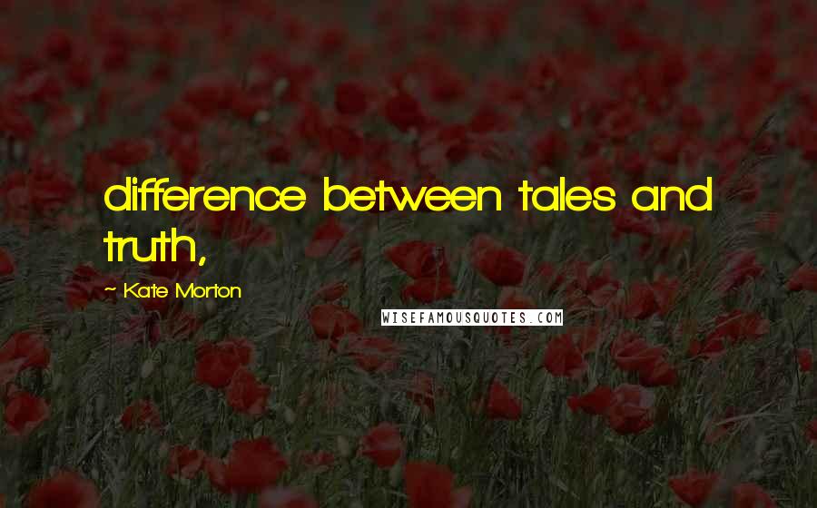 Kate Morton Quotes: difference between tales and truth,