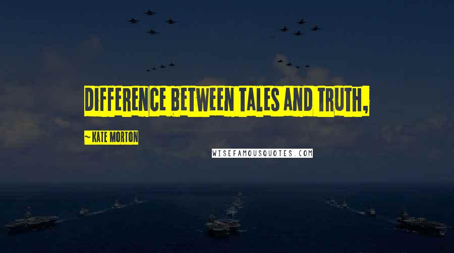 Kate Morton Quotes: difference between tales and truth,