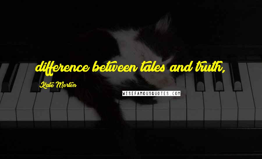 Kate Morton Quotes: difference between tales and truth,