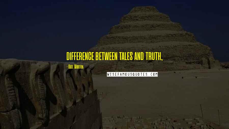 Kate Morton Quotes: difference between tales and truth,