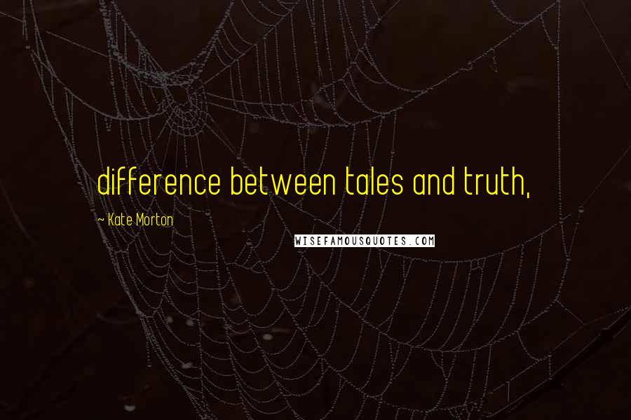 Kate Morton Quotes: difference between tales and truth,