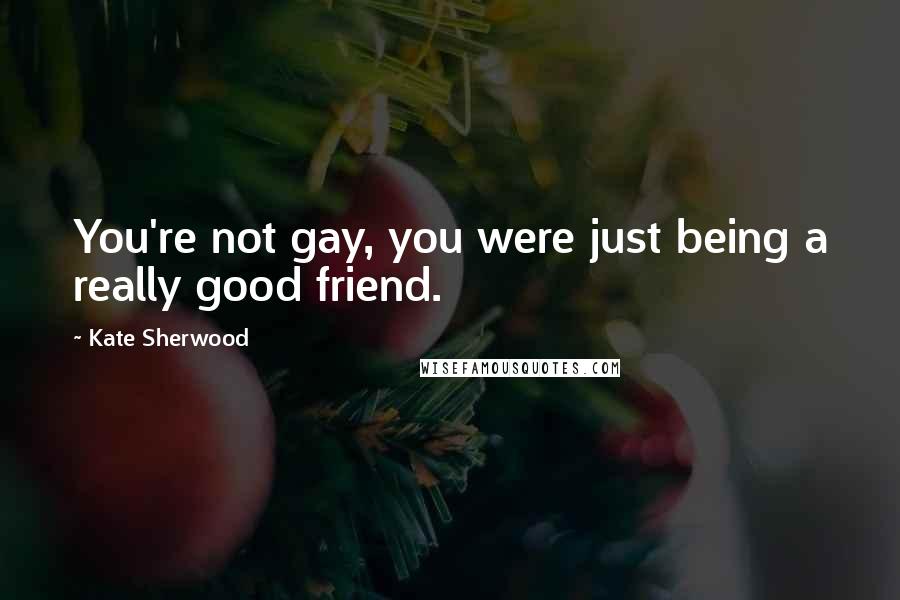 Kate Sherwood Quotes: You're not gay, you were just being a really good friend.