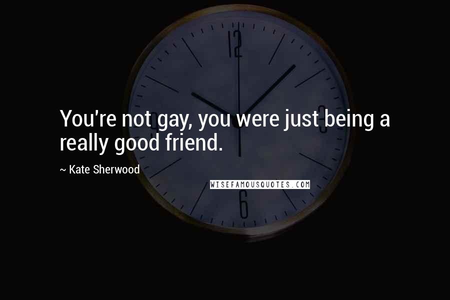 Kate Sherwood Quotes: You're not gay, you were just being a really good friend.