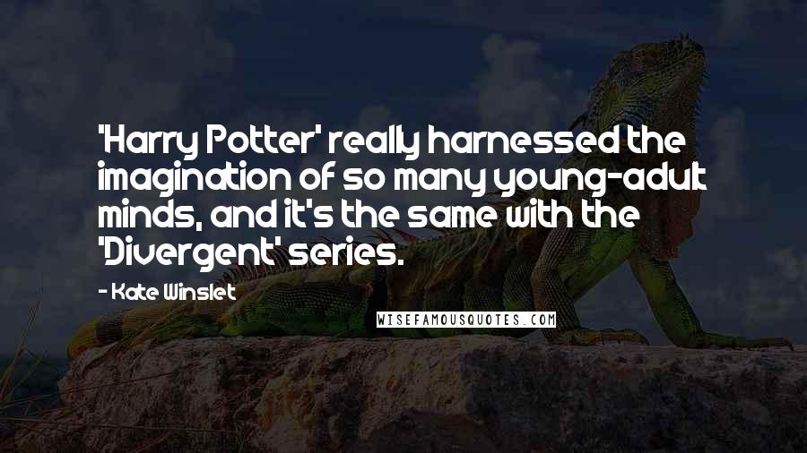 Kate Winslet Quotes: 'Harry Potter' really harnessed the imagination of so many young-adult minds, and it's the same with the 'Divergent' series.