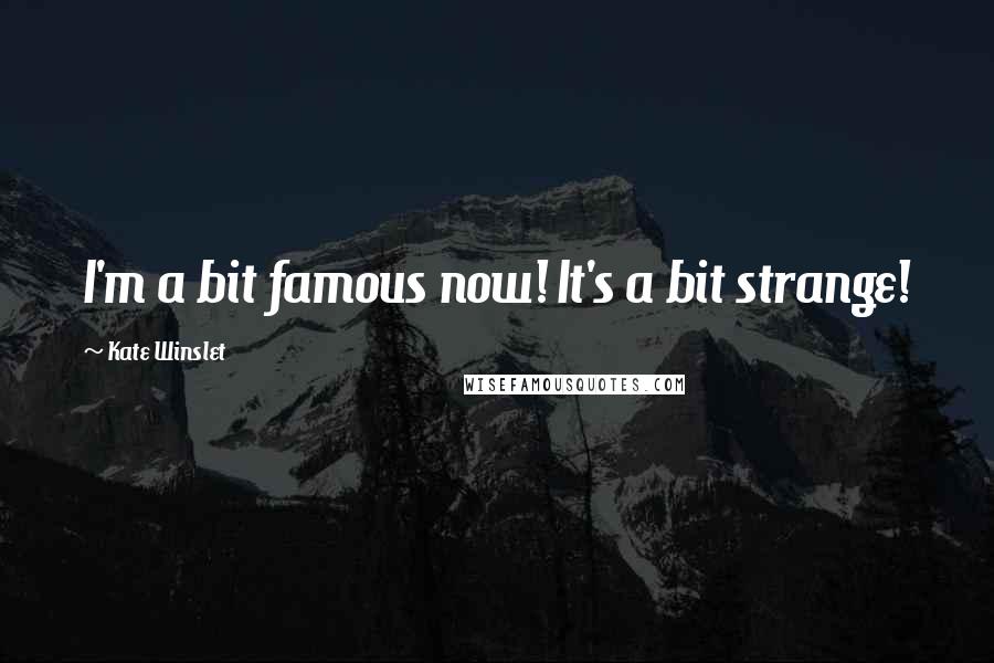 Kate Winslet Quotes: I'm a bit famous now! It's a bit strange!