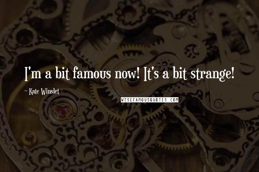 Kate Winslet Quotes: I'm a bit famous now! It's a bit strange!