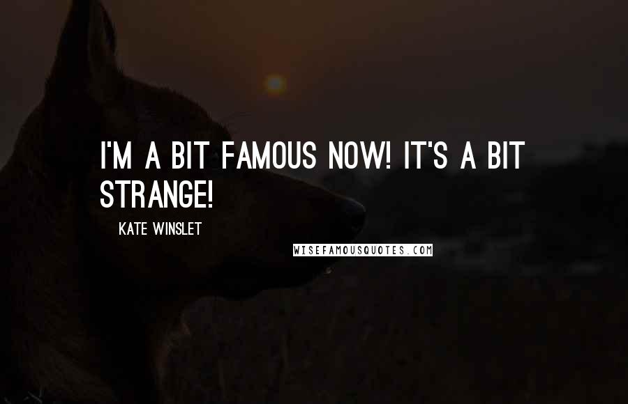 Kate Winslet Quotes: I'm a bit famous now! It's a bit strange!