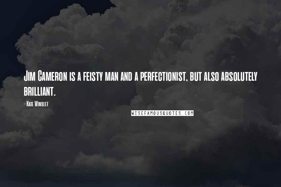 Kate Winslet Quotes: Jim Cameron is a feisty man and a perfectionist, but also absolutely brilliant.