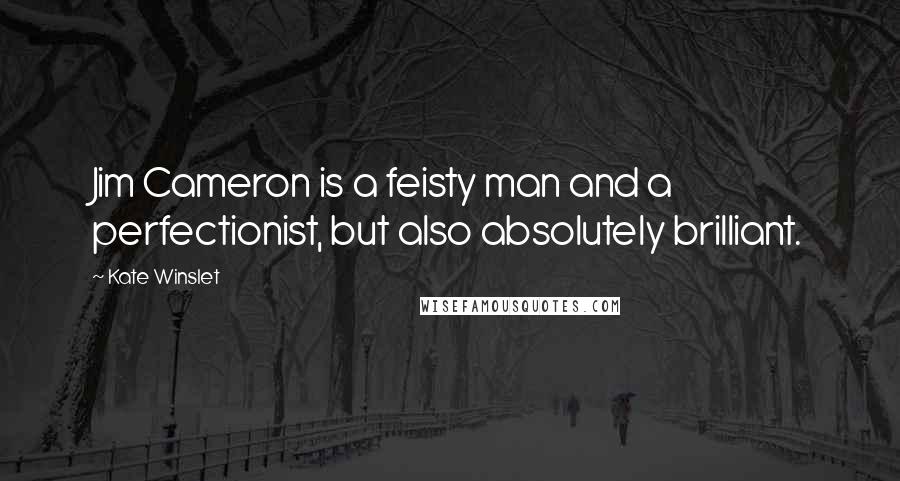 Kate Winslet Quotes: Jim Cameron is a feisty man and a perfectionist, but also absolutely brilliant.