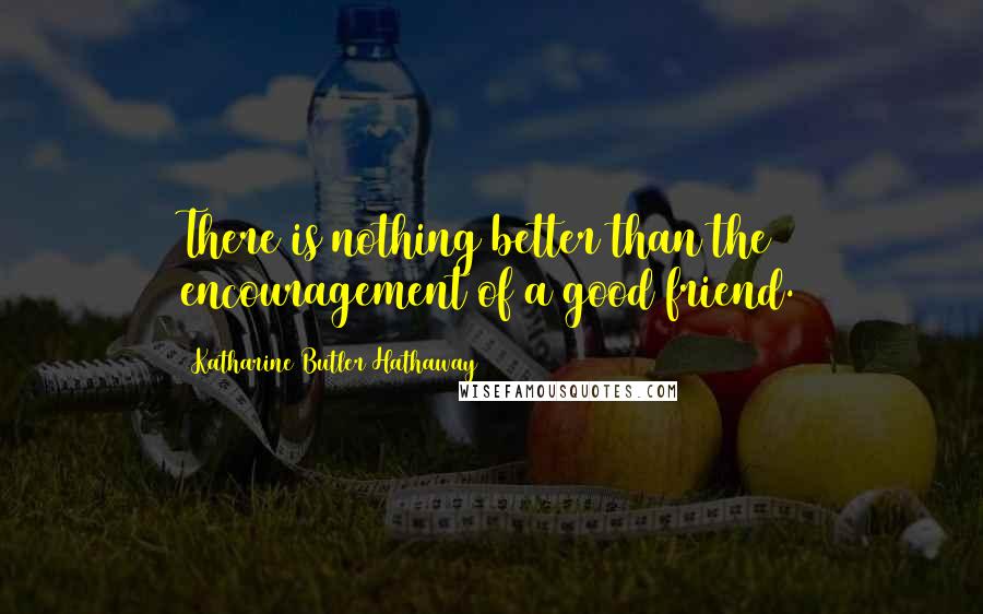 Katharine Butler Hathaway Quotes: There is nothing better than the encouragement of a good friend.