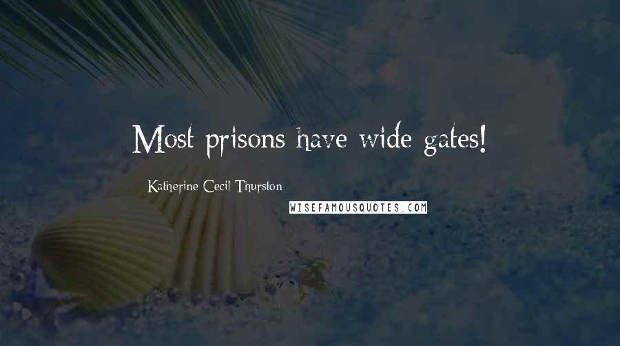 Katherine Cecil Thurston Quotes: Most prisons have wide gates!