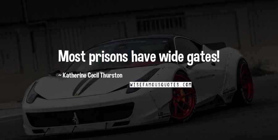 Katherine Cecil Thurston Quotes: Most prisons have wide gates!
