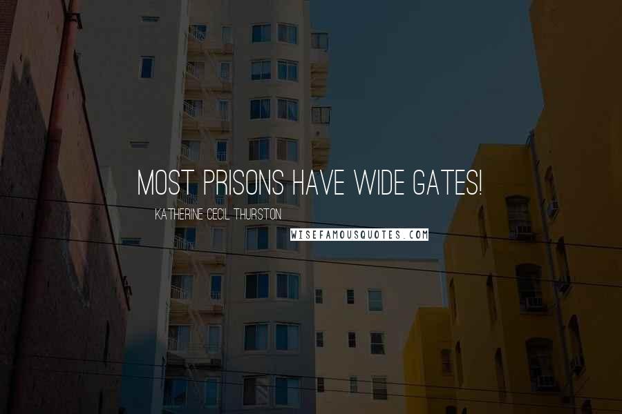 Katherine Cecil Thurston Quotes: Most prisons have wide gates!