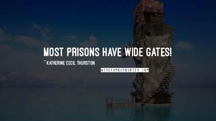 Katherine Cecil Thurston Quotes: Most prisons have wide gates!