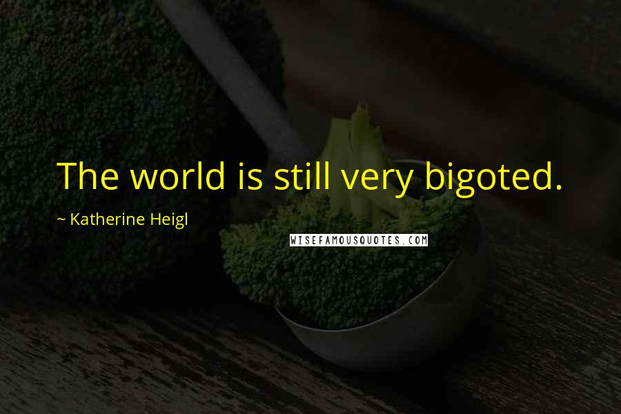 Katherine Heigl Quotes: The world is still very bigoted.