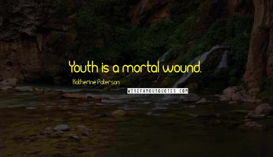 Katherine Paterson Quotes: Youth is a mortal wound.