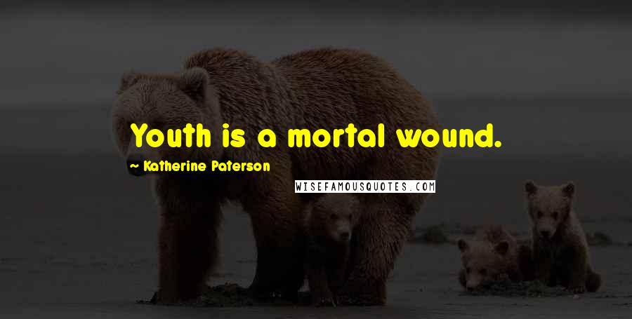 Katherine Paterson Quotes: Youth is a mortal wound.