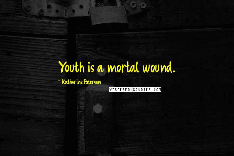 Katherine Paterson Quotes: Youth is a mortal wound.