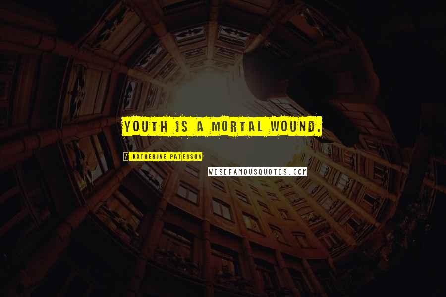 Katherine Paterson Quotes: Youth is a mortal wound.