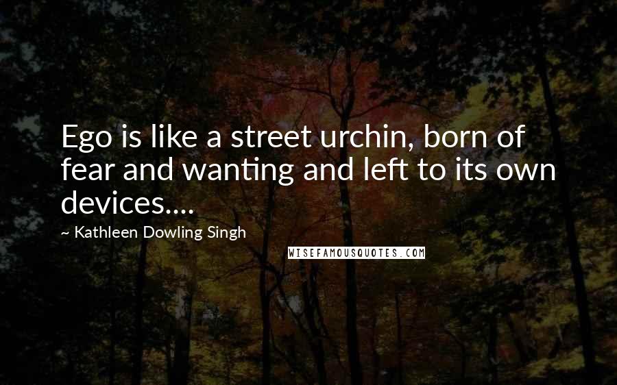 Kathleen Dowling Singh Quotes: Ego is like a street urchin, born of fear and wanting and left to its own devices....