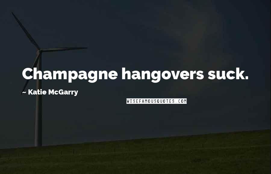 Katie McGarry Quotes: Champagne hangovers suck.