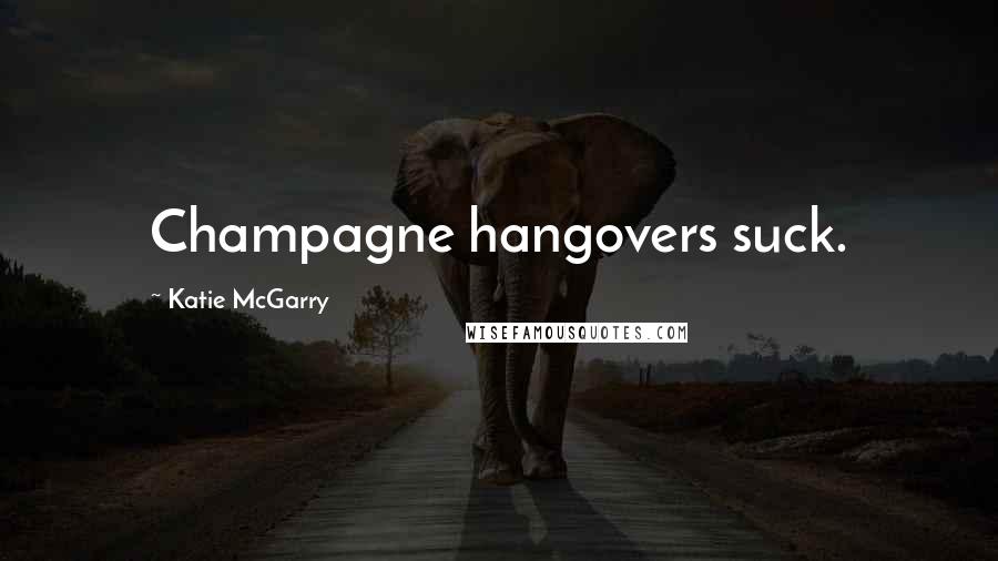 Katie McGarry Quotes: Champagne hangovers suck.