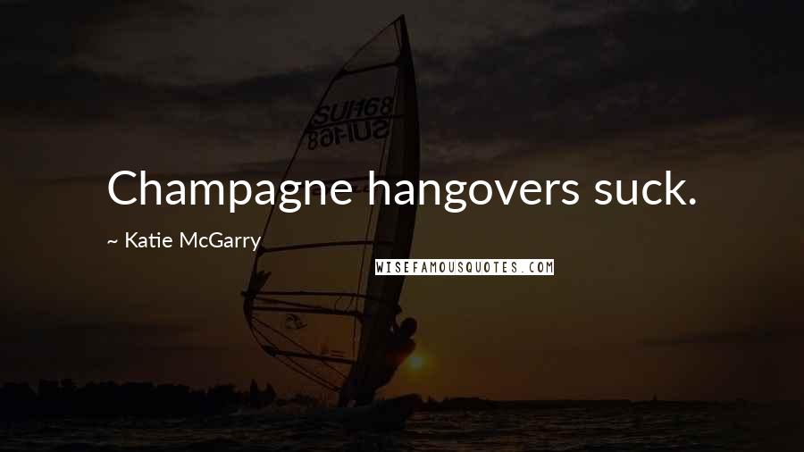 Katie McGarry Quotes: Champagne hangovers suck.