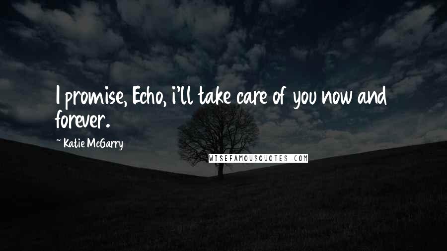 Katie McGarry Quotes: I promise, Echo, i'll take care of you now and forever.