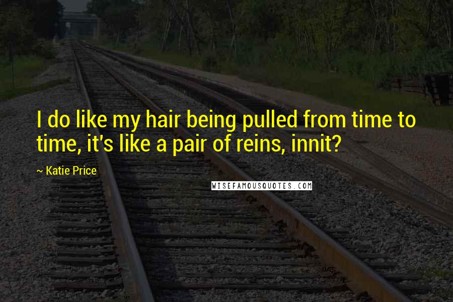 Katie Price Quotes: I do like my hair being pulled from time to time, it's like a pair of reins, innit?